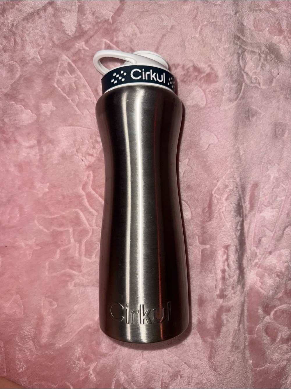 Cirkul Stainless Steel Water Bottle - Gunmetal with White Lid